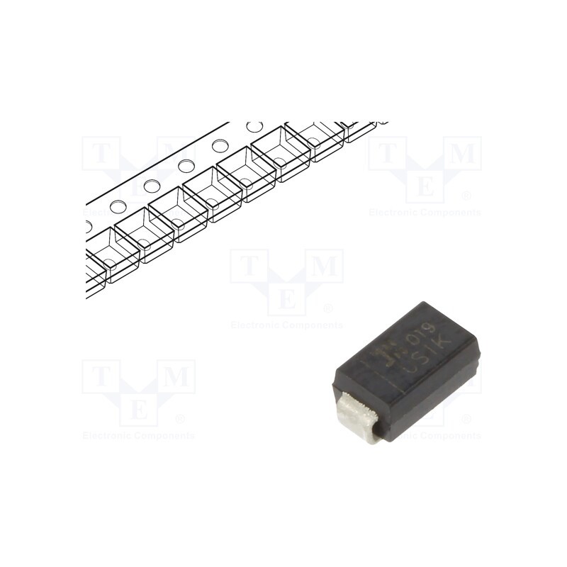 20 pcs : US1K-13-F - Diode: rectifying, SMD, 800V, 1A, 75ns, SMA, Ufmax: 1.7V, Ifsm: 30A