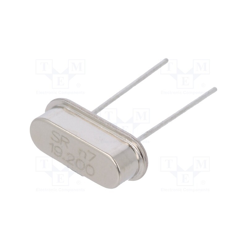 10 pcs : 19.2M-49S-SR - Resonator: quartz, 19.2MHz, ±30ppm, 20pF, THT, HC49-S