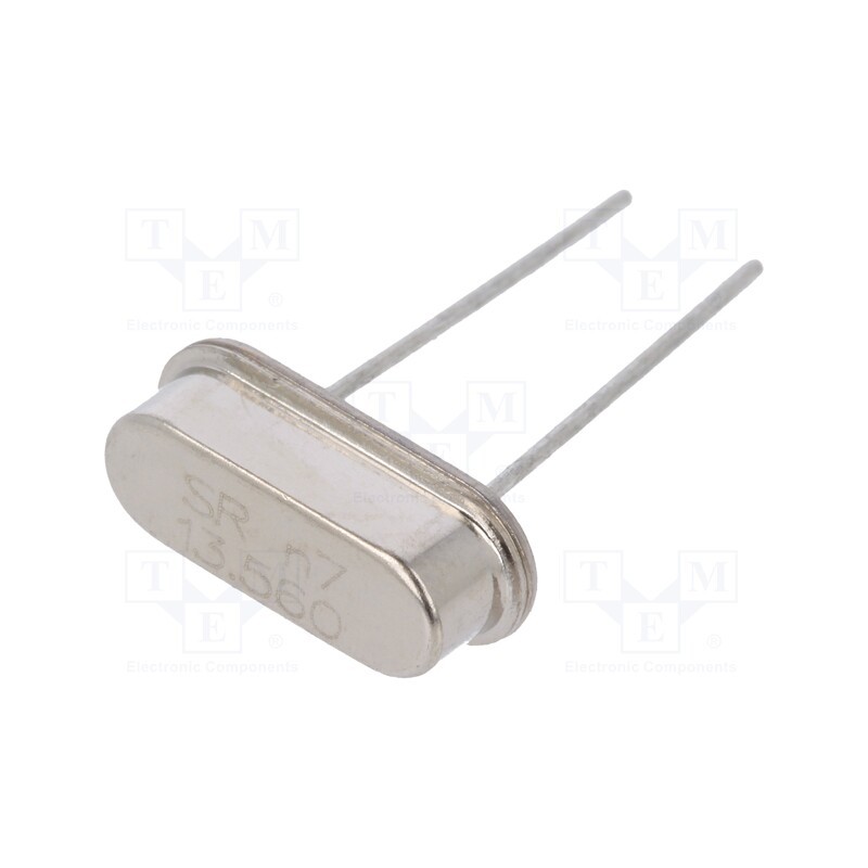 10 pcs : 13.56M-49S-SR - Resonator: quartz, 13.56MHz, ±30ppm, 20pF, THT, HC49-S