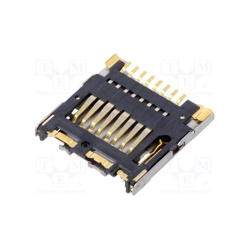 10 pcs : DM3CS-SF - Connector: for cards, microSD, SMT, on PCBs, gold-plated, PIN: 8