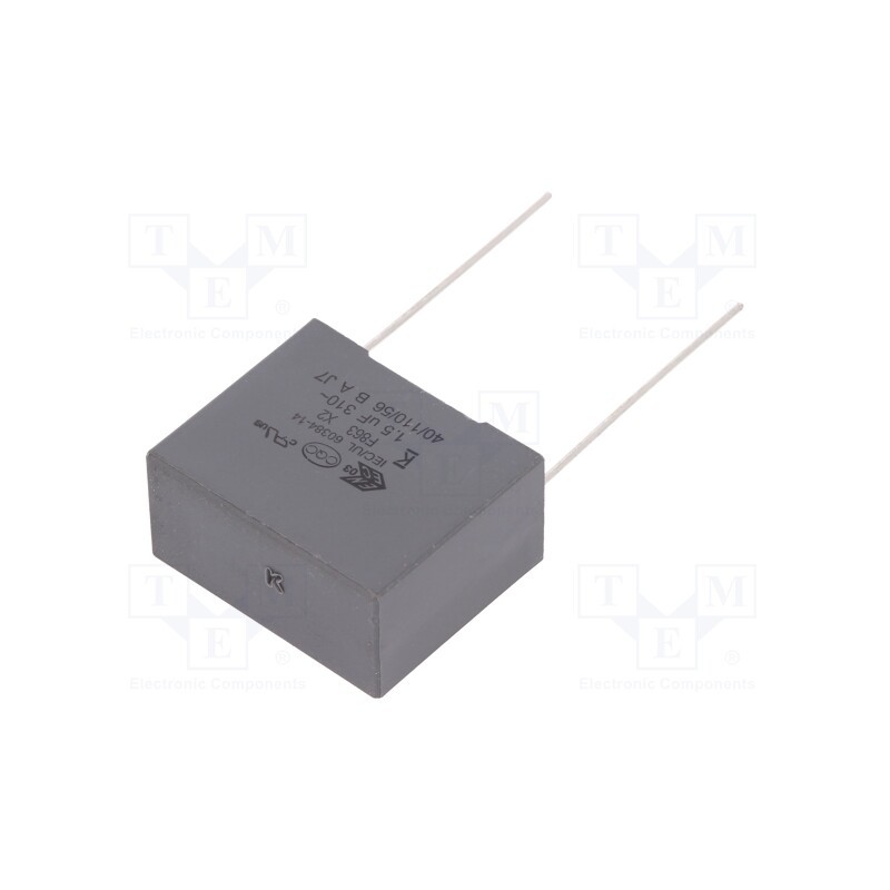 10 pcs : F863DV155K310ALW0L - Capacitor: polypropylene, 1.5uF, 26.5x22x13mm, THT, ±10%, 22.5mm