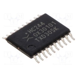10 pcs : 74HC244PW,118 - IC: digital, buffer,non-inverting,line driver, Ch: 2, CMOS, SMD