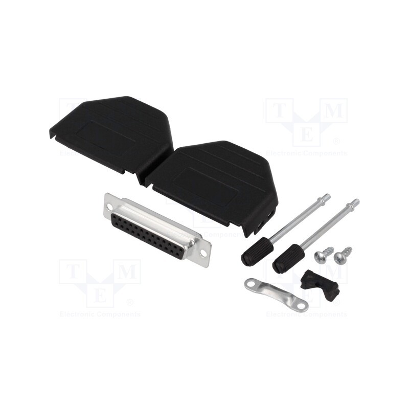 10 pcs : DPPK25-BK-DBS-K - D-Sub, PIN: 25, plug, female, soldering, for cable