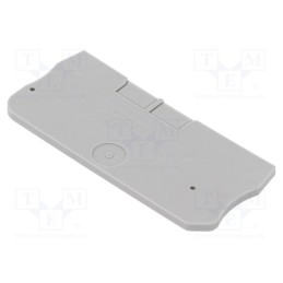 10 pcs : D-PT 1,5/S-TWIN - 3208184 - End plate, grey, Width: 2.2mm, PT
