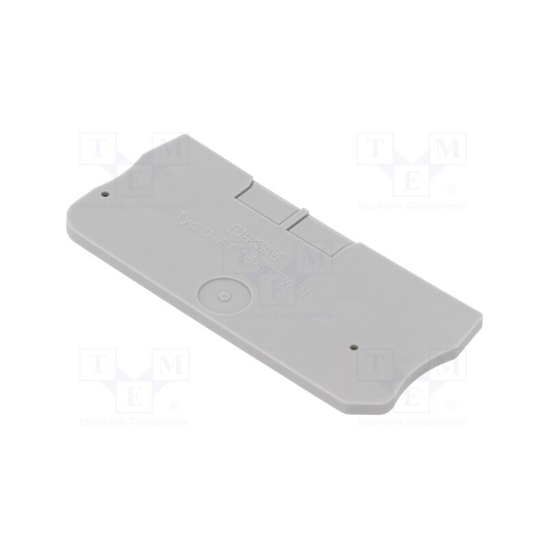 10 pcs : D-PT 1,5/S-TWIN - 3208184 - End plate, grey, Width: 2.2mm, PT