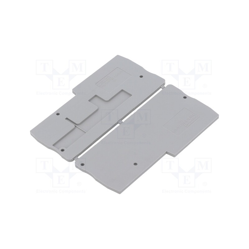 10 pcs : D-PTIO 1,5/S/3 – 3244575 - End piece, grey, Width: 2.2mm, Ht: 33.8mm, L: 74.4mm