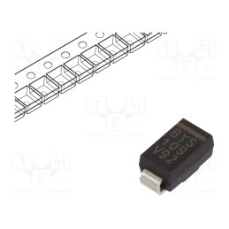 10 pcs : BYS11-90-E3/TR - Diode: Schottky rectifying, SMD, 90V, 1.5A, SMA,