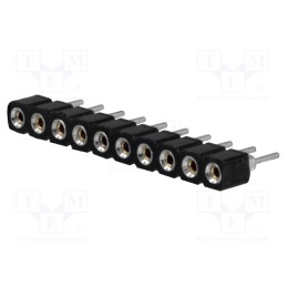 20 pcs : DS1002-01-1*10V13 - Socket, pin strips, female, PIN: 10, turned contacts, straight