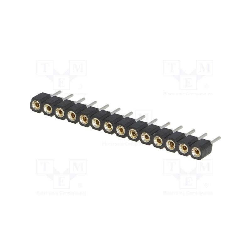 10 pcs : DS1002-01-1*14V13-JK - Socket, pin strips, female, PIN: 14, turned contacts, straight