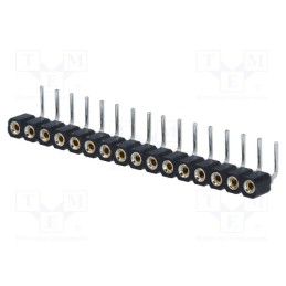 10 pcs : DS1002-01-1*16R13 - Socket, pin strips, female, PIN: 16, turned contacts, angled 90°