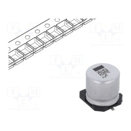 10 pcs : MAL215097601E3 - Capacitor: electrolytic, SMD, 330uF, 25VDC, 10x10x10mm, ±20%