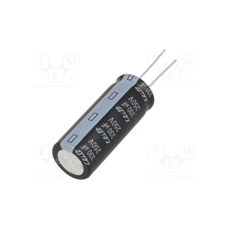 10 pcs : PF2E331MNN1845 - Capacitor: electrolytic, THT, 330uF, 250VDC, Ø18x45mm, Pitch: 7.5mm