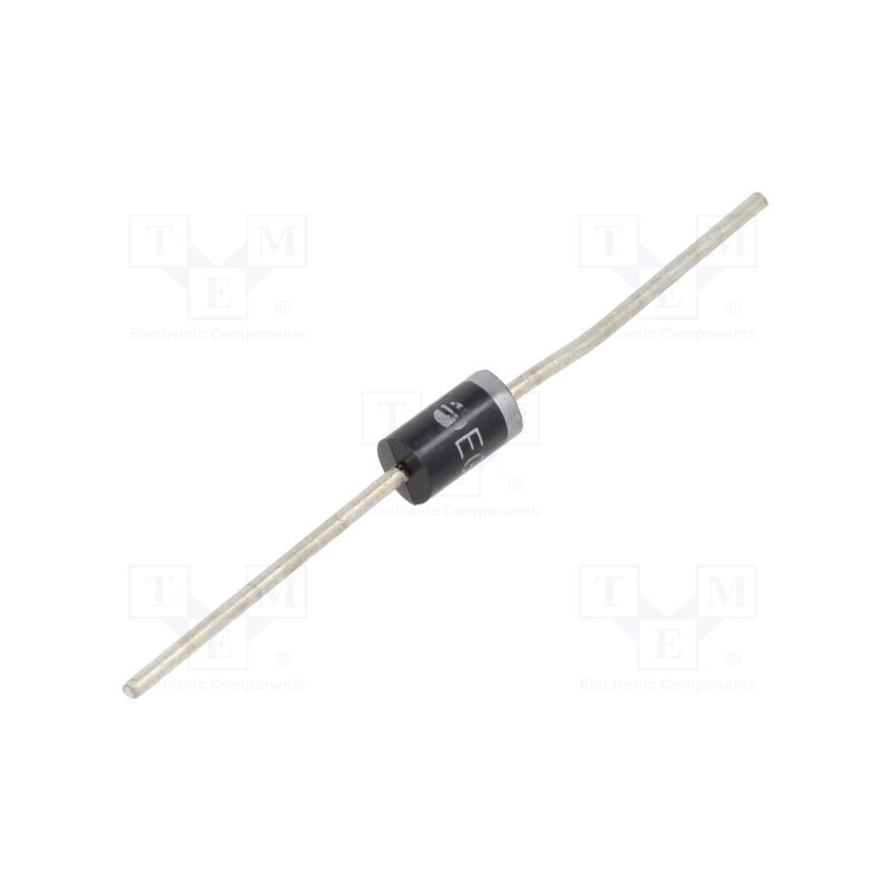 10 pcs : EGP50G TR - Diode: rectifying, THT, 400V, 5A, Ifsm: 150A, DO201AD, Ufmax: 1.25V