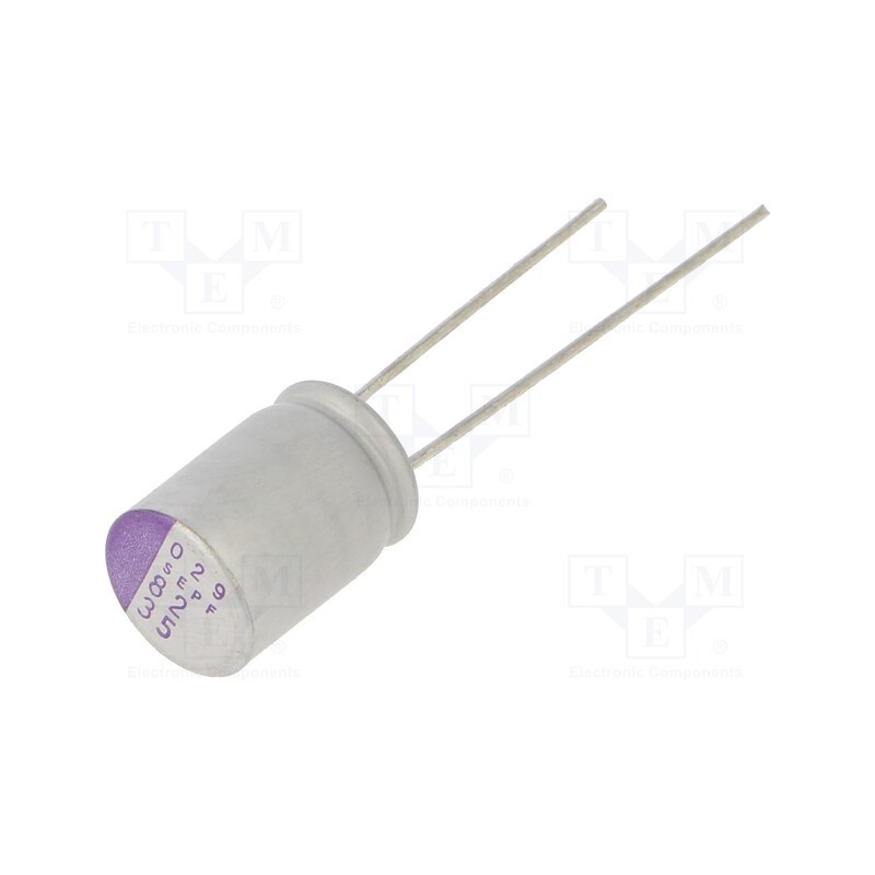 10 pcs : 35SEPF82M - Capacitor: polymer, 82uF, 35VDC, SEPF, THT, ±20%, -55÷105°C, Ø8x12mm