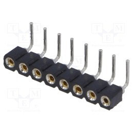 10 pcs : DS1002-01-1*8R13 - Socket, pin strips, female, PIN: 8, turned contacts, angled 90°