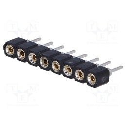 20 pcs : DS1002-01-1X8V13-JK - Socket, pin strips, female, PIN: 8, turned contacts, straight, THT