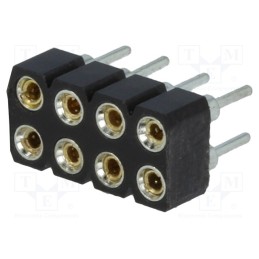 20 pcs : DS1002-01-2*4V13 - Socket, pin strips, female, PIN: 8, turned contacts, straight, THT