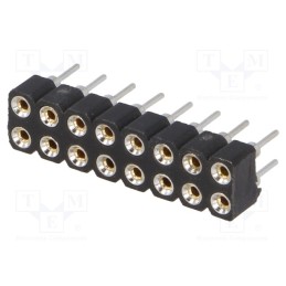 20 pcs : DS1002-01-2*8V13-JK - Socket, pin strips, female, PIN: 16, turned contacts, straight