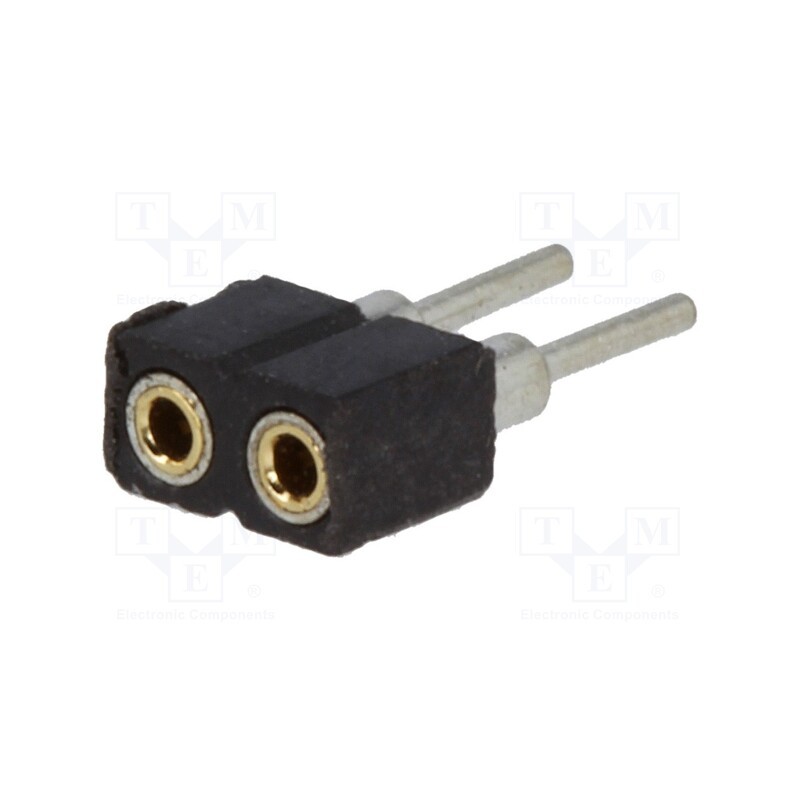20 pcs : DS1002-02-1*2BT1F6 - Socket, pin strips, female, PIN: 2, low profile,turned contacts