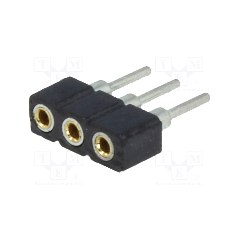 20 pcs : DS1002-02-1*3BT1F6 - Socket, pin strips, female, PIN: 3, low profile,turned contacts