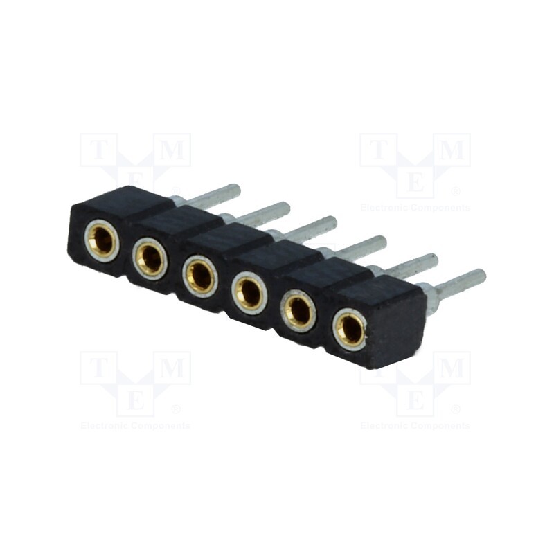 10 pcs : DS1002-02-1*6BT1F6 - Socket, pin strips, female, PIN: 6, low profile,turned contacts