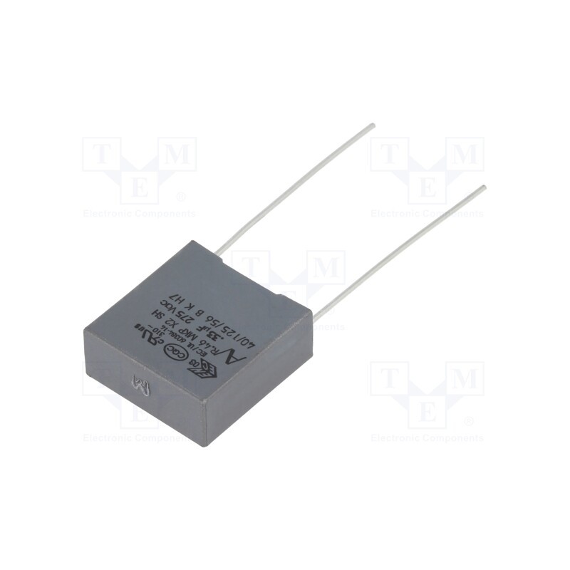 20 pcs : R46KI333040H2M - Capacitor: polypropylene, 330nF, 18x7.5x18.5mm, THT, ±20%, 15mm