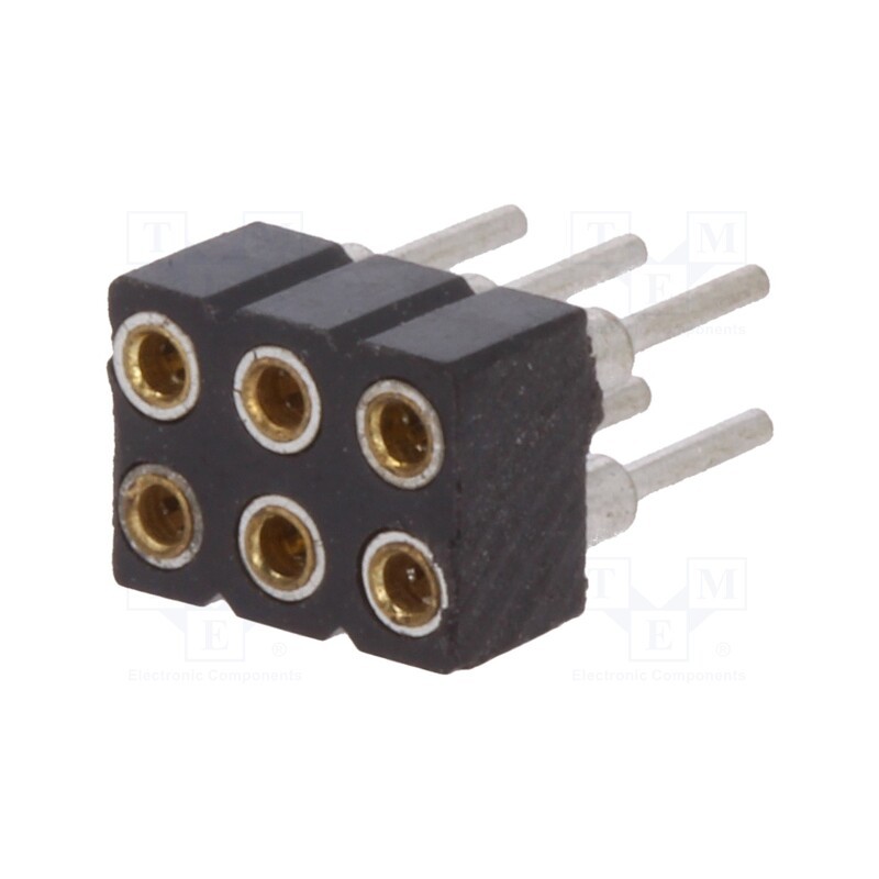 10 pcs : DS1002-02-2*3BT1F6 - Socket, pin strips, female, PIN: 6, low profile,turned contacts