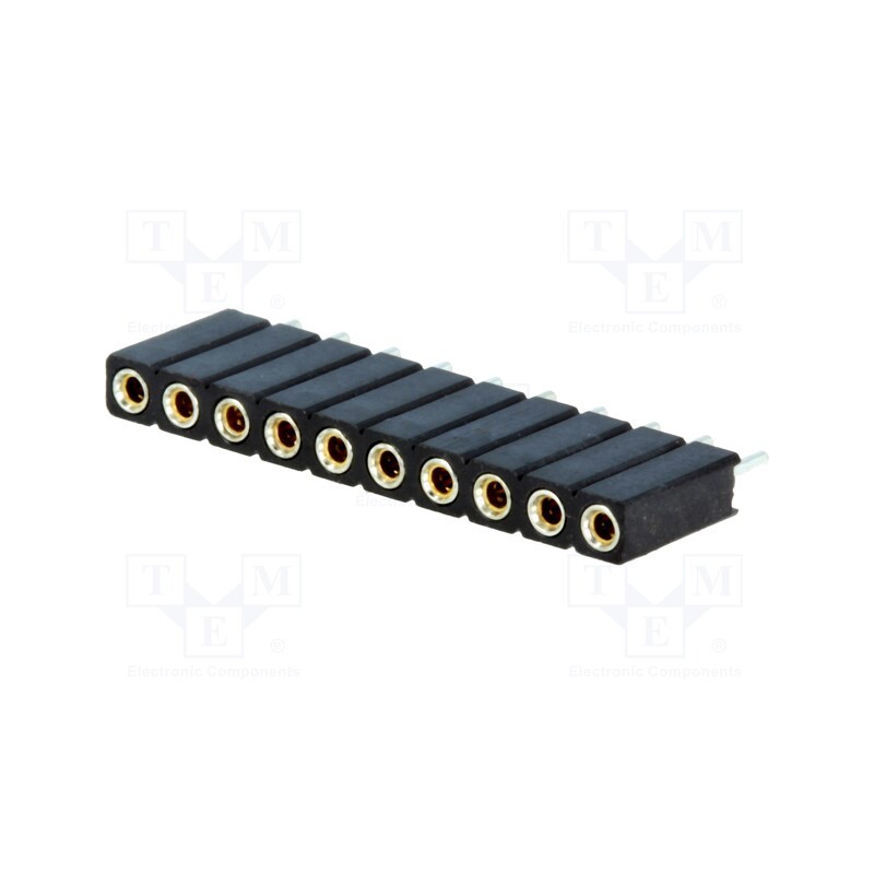 10 pcs : DS1002-03-1*10131 - Socket, pin strips, female, PIN: 10, turned contacts, straight