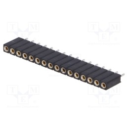 10 pcs : DS1002-03-1*16131 - Socket, pin strips, female, PIN: 16, turned contacts, straight