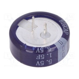 10 pcs : BCE005R5C155FS - Supercapacitor, THT, 1.5F, 5.5VDC, ±20%, Ø20.5x7.6mm, -25÷70°C