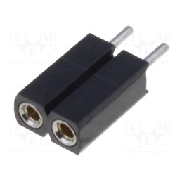20 pcs : DS1002-03-1*2131 - Socket, pin strips, female, PIN: 2, turned contacts, straight, THT