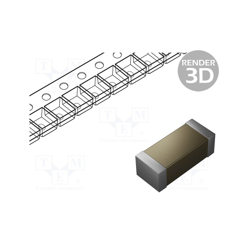 10 pcs : CAS17C681KARFC - Capacitor: ceramic, X1/Y2, 680pF, 250VAC, X7R, ±10%, SMD, 1808