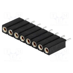 10 pcs : DS1002-03-1*8131 - Socket, pin strips, female, PIN: 8, turned contacts, straight, THT
