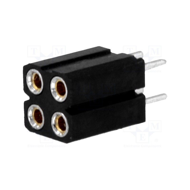 10 pcs : DS1002-03-2*2131 - Socket, pin strips, female, PIN: 4, turned contacts, straight, THT