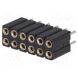 10 pcs : DS1002-03-2*6131 - Socket, pin strips, female, PIN: 12, turned contacts, straight