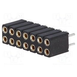 10 pcs : DS1002-03-2*7131 - Socket, pin strips, female, PIN: 14, turned contacts, straight