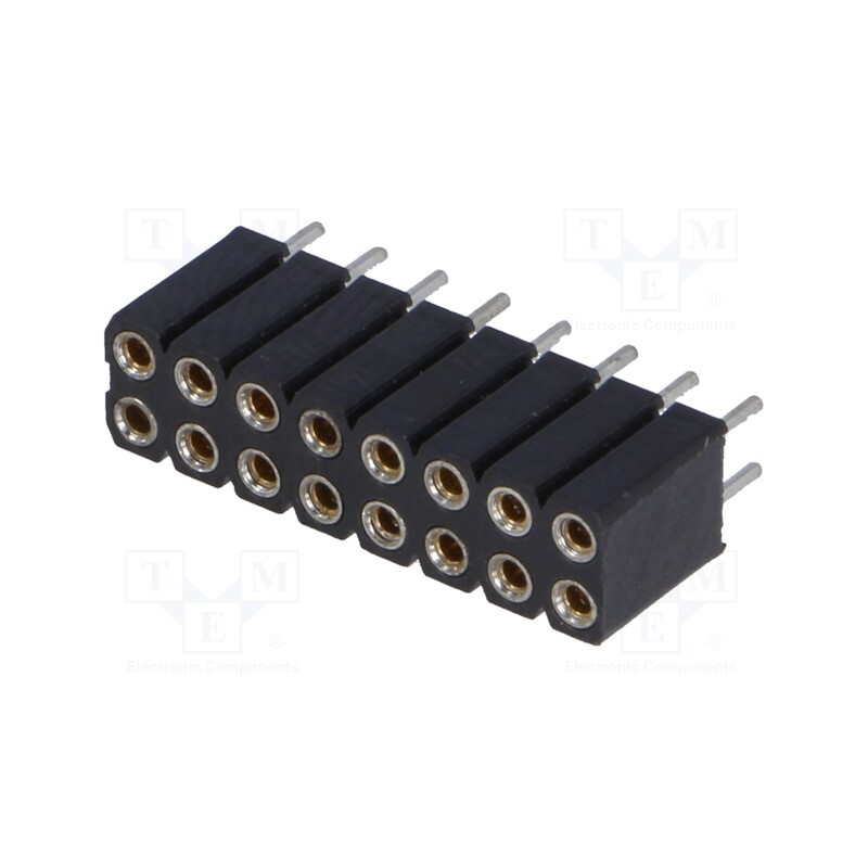 10 pcs : DS1002-03-2*8131 - Socket, pin strips, female, PIN: 16, turned contacts, straight