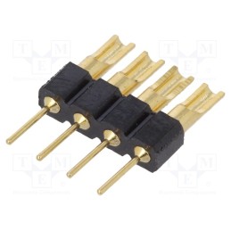 10 pcs : DS1004-02-1*43B - Adapter, pin strips, PIN: 4, straight, 2.54mm, soldering,THT, 1x4