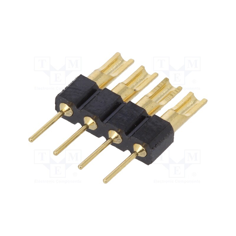 10 pcs : DS1004-02-1*43B - Adapter, pin strips, PIN: 4, straight, 2.54mm, soldering,THT, 1x4