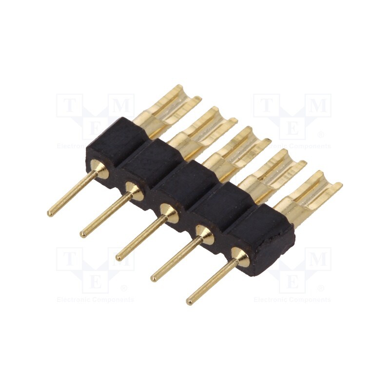 10 pcs : DS1004-02-1*5-3B - Adapter, pin strips, PIN: 5, straight, 2.54mm, soldering,THT, 1x5