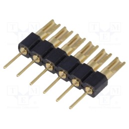 10 pcs : DS1004-02-1*6-3B - Adapter, pin strips, PIN: 6, straight, 2.54mm, soldering,THT, 1x6