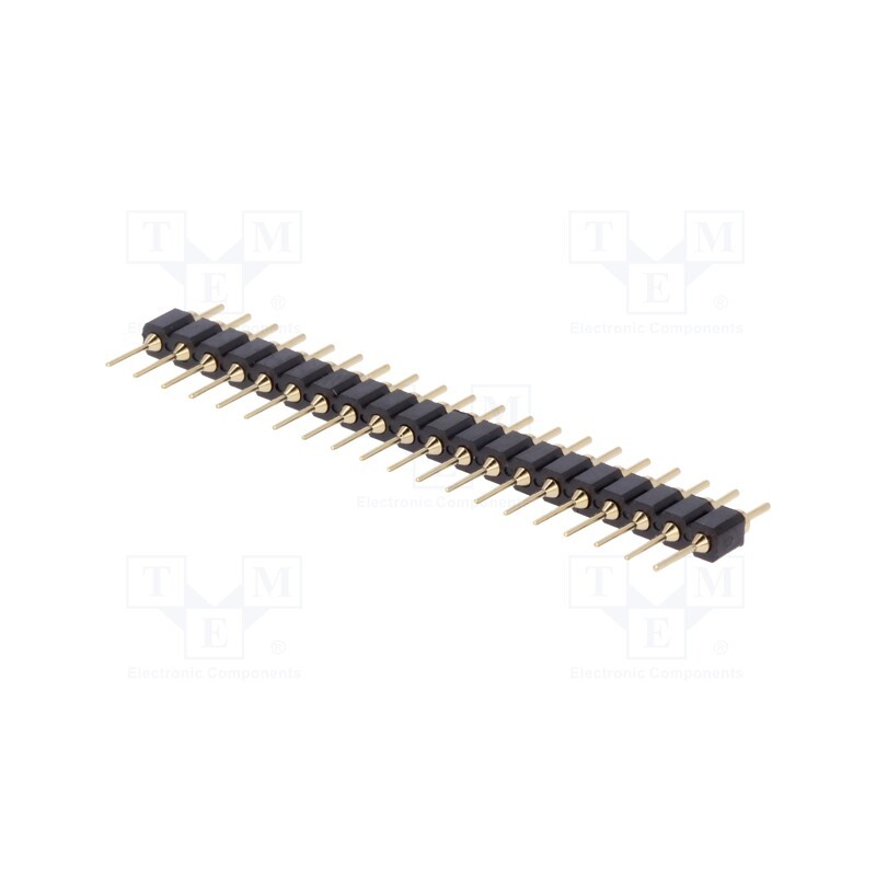 10 pcs : DS1004-1X20F12-B - Pin header, pin strips, male, PIN: 20, straight, 2.54mm, THT, 1x20