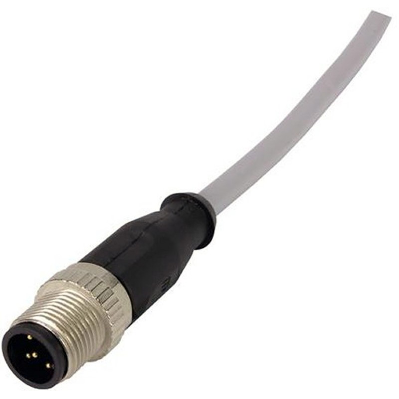 1 pcs - HARTING Straight Female 4 way M12 to Straight Male 4 way M12 Sensor Actuator Cable, 1m