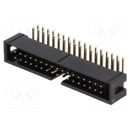 10 pcs : DS1013-34RSIB - Socket, IDC, male, PIN: 34, angled 90°, THT, gold-plated, 2.54mm