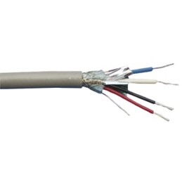 1 Reel of 30 M - Alpha Wire Twisted Pair Data Cable, 2 Pairs, 1.65 mm², 4 Cores, 15 AWG, Screened, 30m, Grey Sheath
