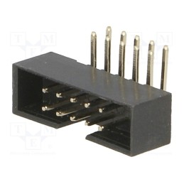 10 pcs : DS1014-10RF1B - Socket, IDC, male, PIN: 10, angled 90°, THT, gold flash, 2mm