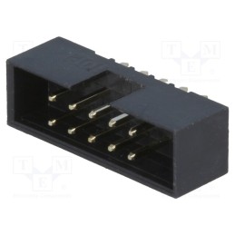 20 pcs : DS1014-10SF1B-B - Socket, IDC, male, PIN: 10, straight, THT, gold flash, 2mm