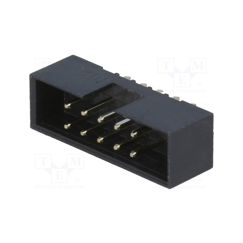 20 pcs : DS1014-10SF1B-B - Socket, IDC, male, PIN: 10, straight, THT, gold flash, 2mm