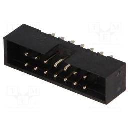 10 pcs : DS1014-14SF1B-B - Socket, IDC, male, PIN: 14, straight, THT, gold flash, 2mm