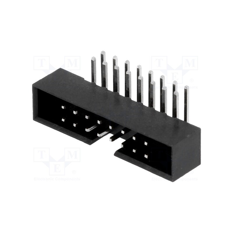 10 pcs : DS1014-16RF1B - Socket, IDC, male, PIN: 16, angled 90°, THT, gold flash, 2mm